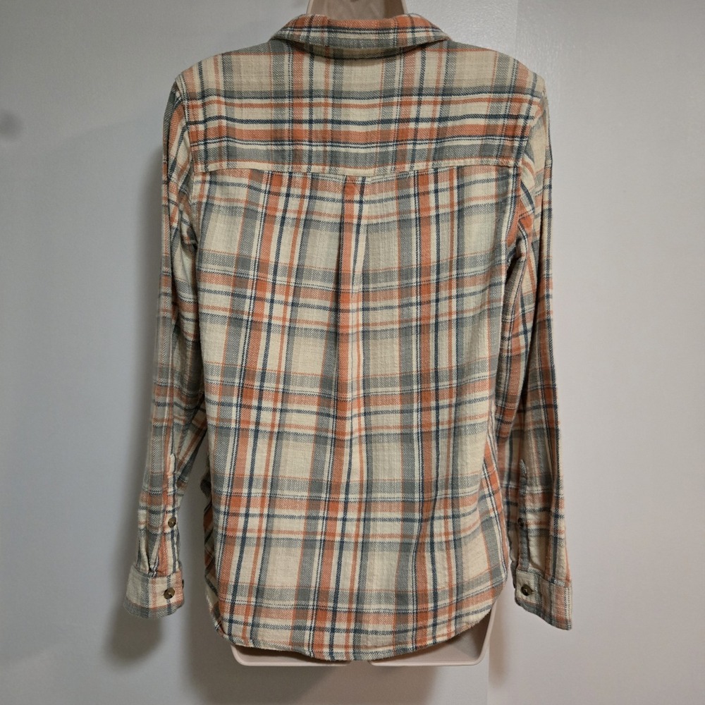 L.L. Bean Women's Sz Small 1912 Field Flannel Chest Pockets Plaid Shirt Shacket - Picture 4 of 7
